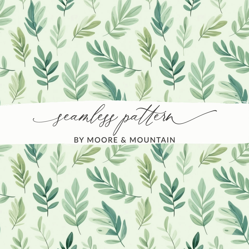 Seamless Tropical Leaves Pattern by Moore & Mountain