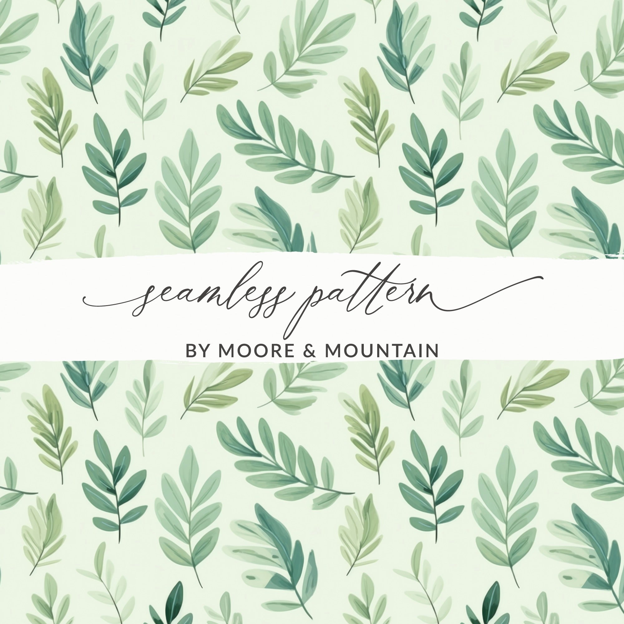 Seamless Tropical Leaves Pattern by Moore & Mountain