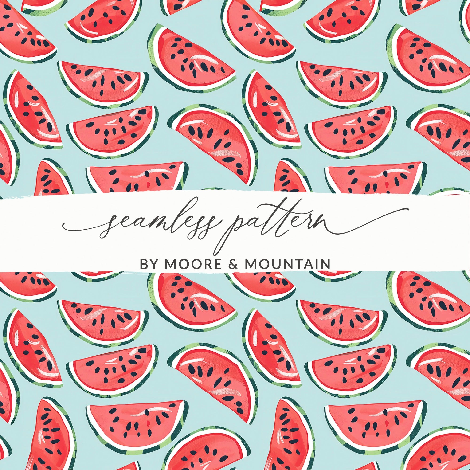 Watermelon Seamless Pattern by Moore Mountain