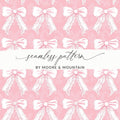 Elegant Pink Lace Bows Seamless Pattern Design