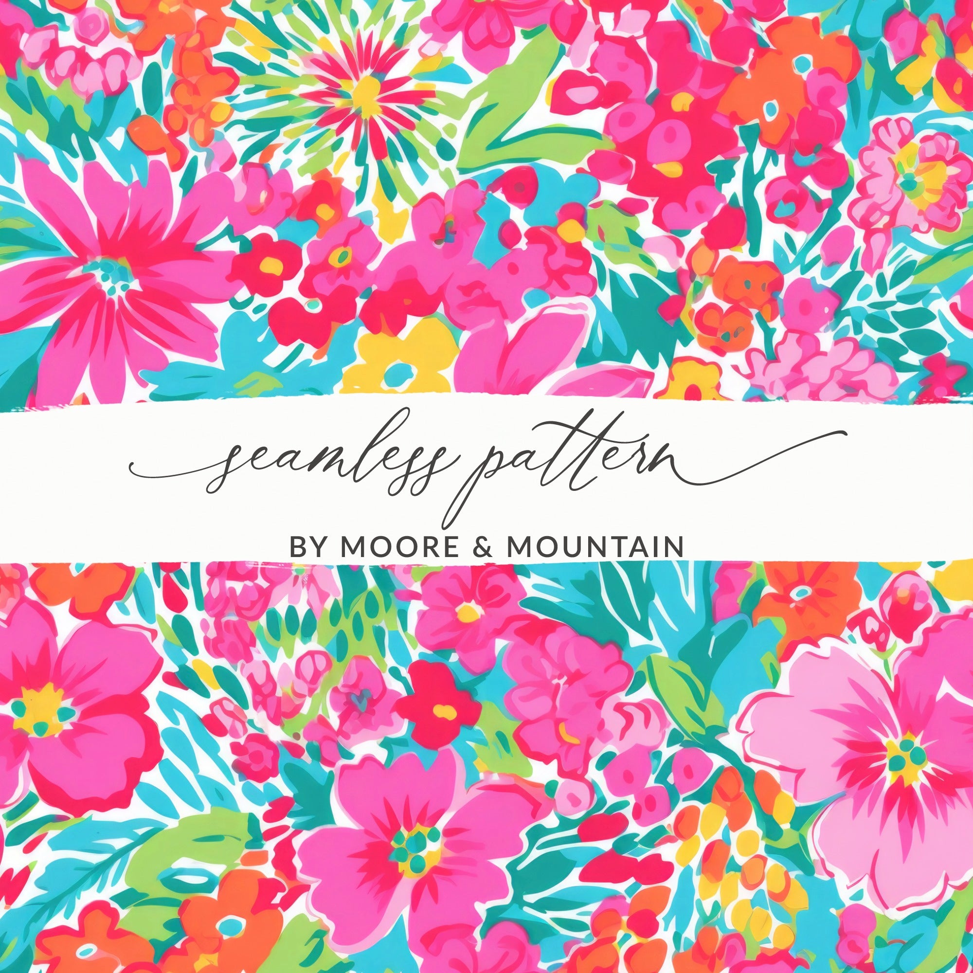 Vibrant Floral Seamless Pattern by Moore and Mountain