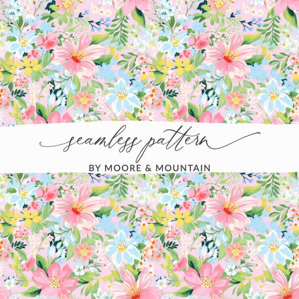 Colorful Floral Seamless Pattern by Moore Mountain