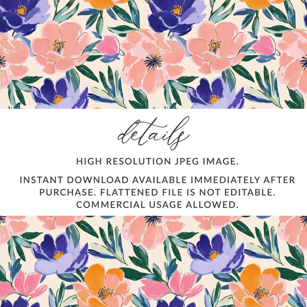 Floral pattern with "details" text and download information.