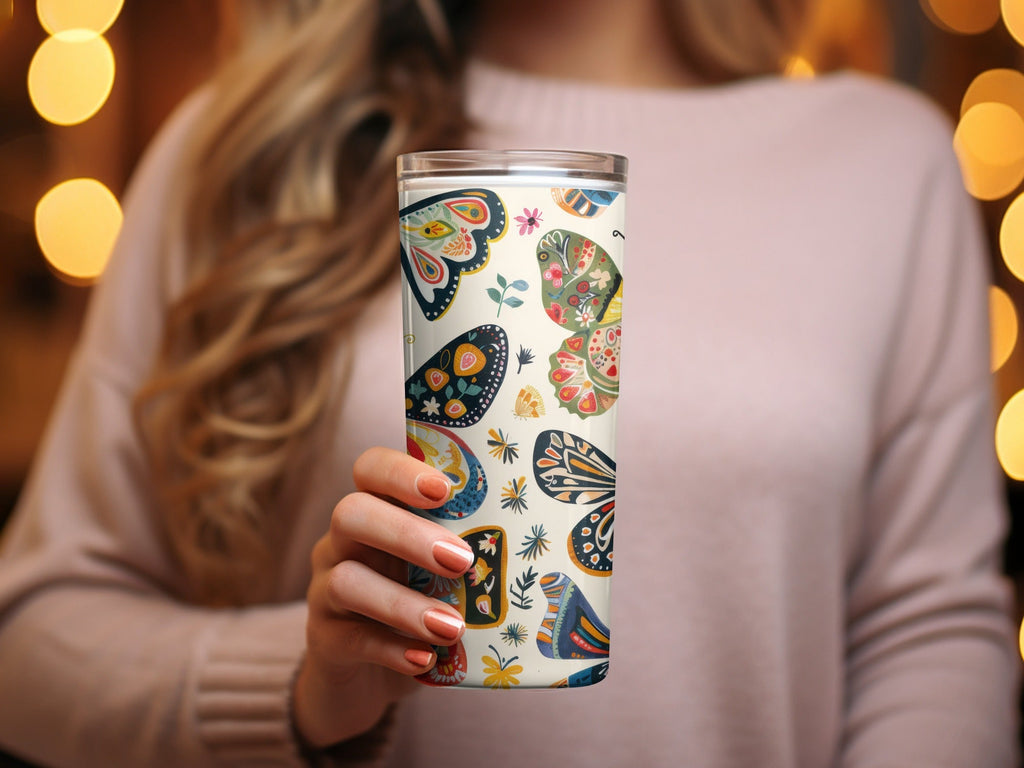 70s Butterflies Seamless Pattern, Doodle Butterfly Background, Retro Butterflies Background - Moore and Mountain