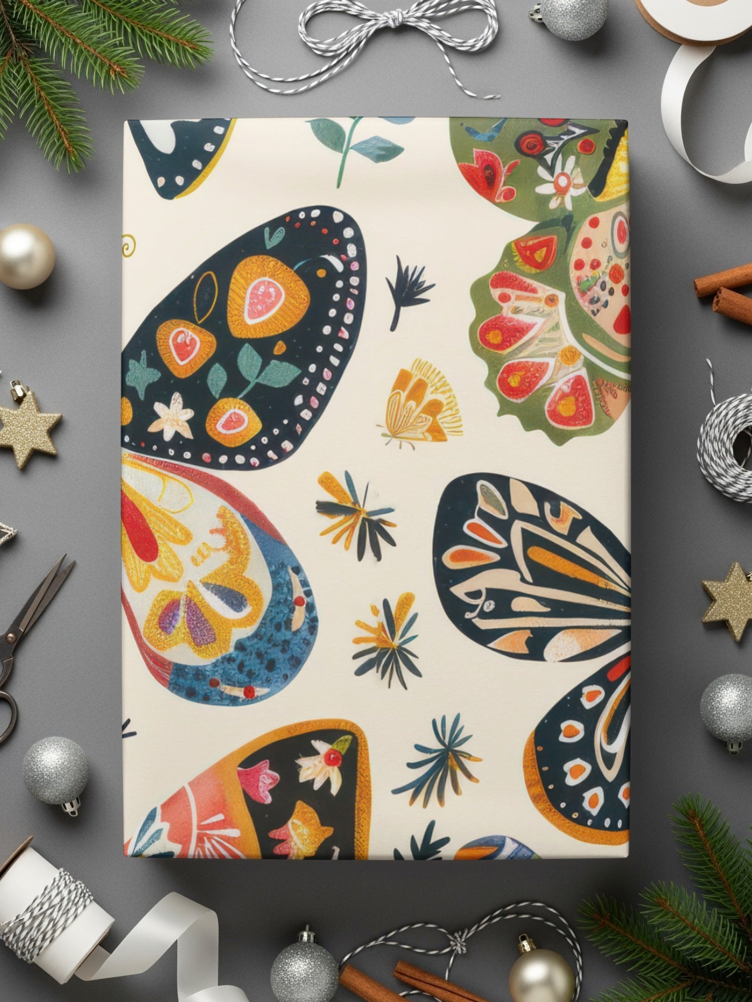 70s Butterflies Seamless Pattern, Doodle Butterfly Background, Retro Butterflies Background - Moore and Mountain