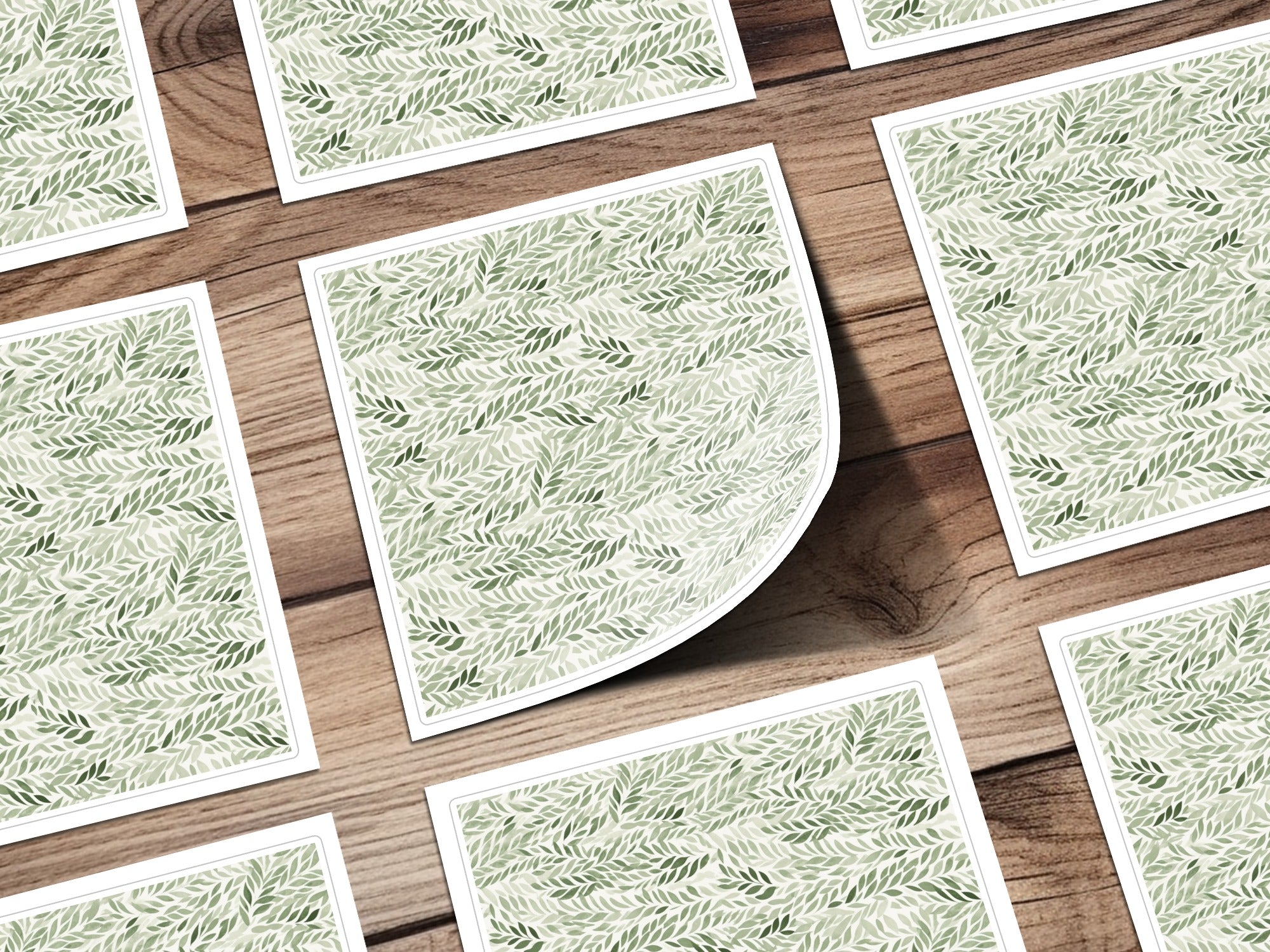 Green Leaf Pattern Art Print Design Decoration