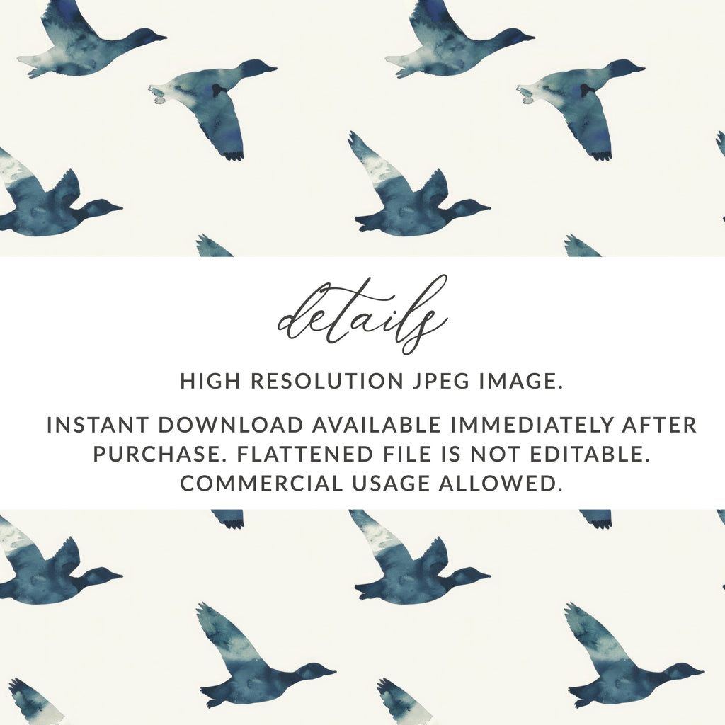 Watercolor Flying Ducks Digital Downloadable Image