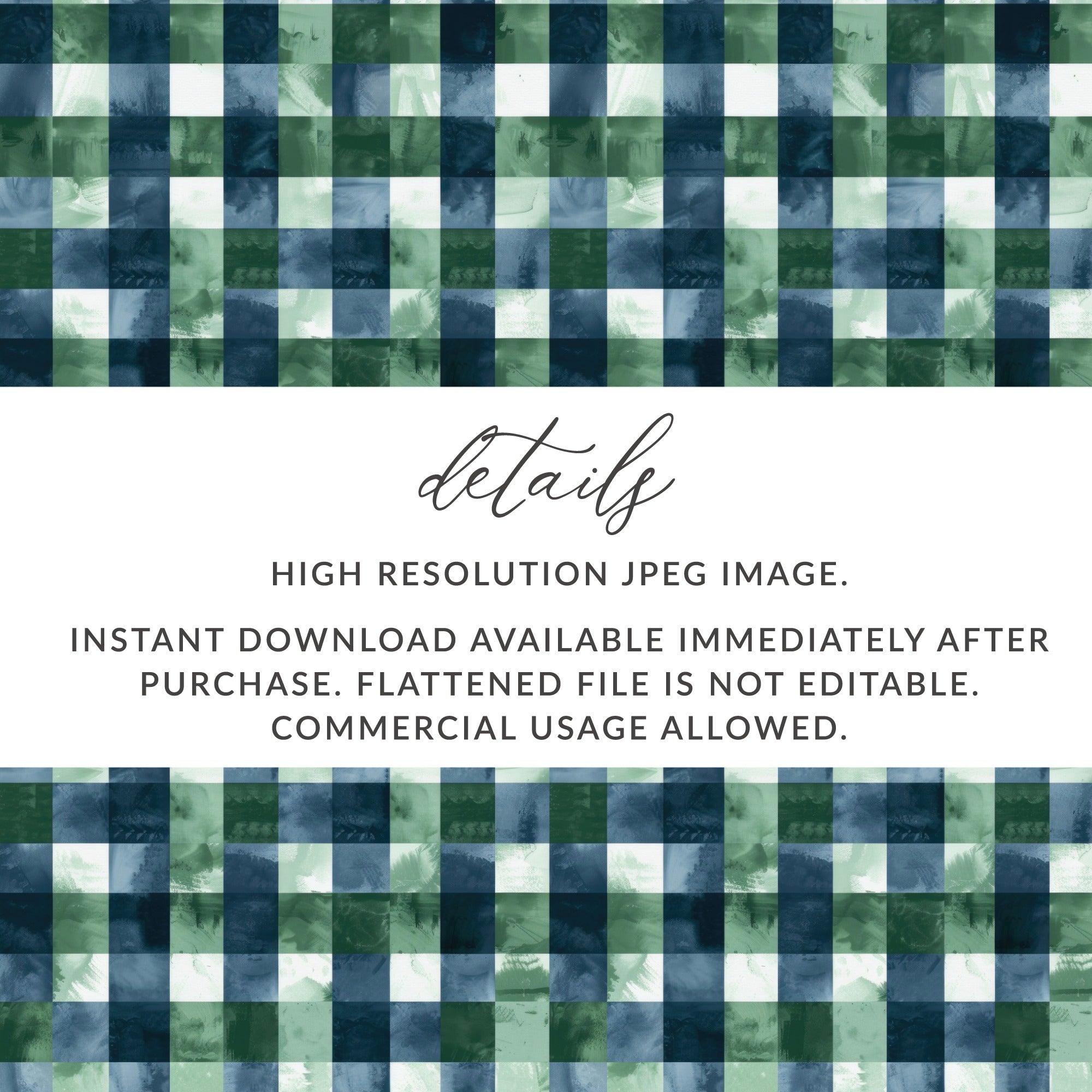 Blue Green Plaid High Resolution JPEG Download Image
