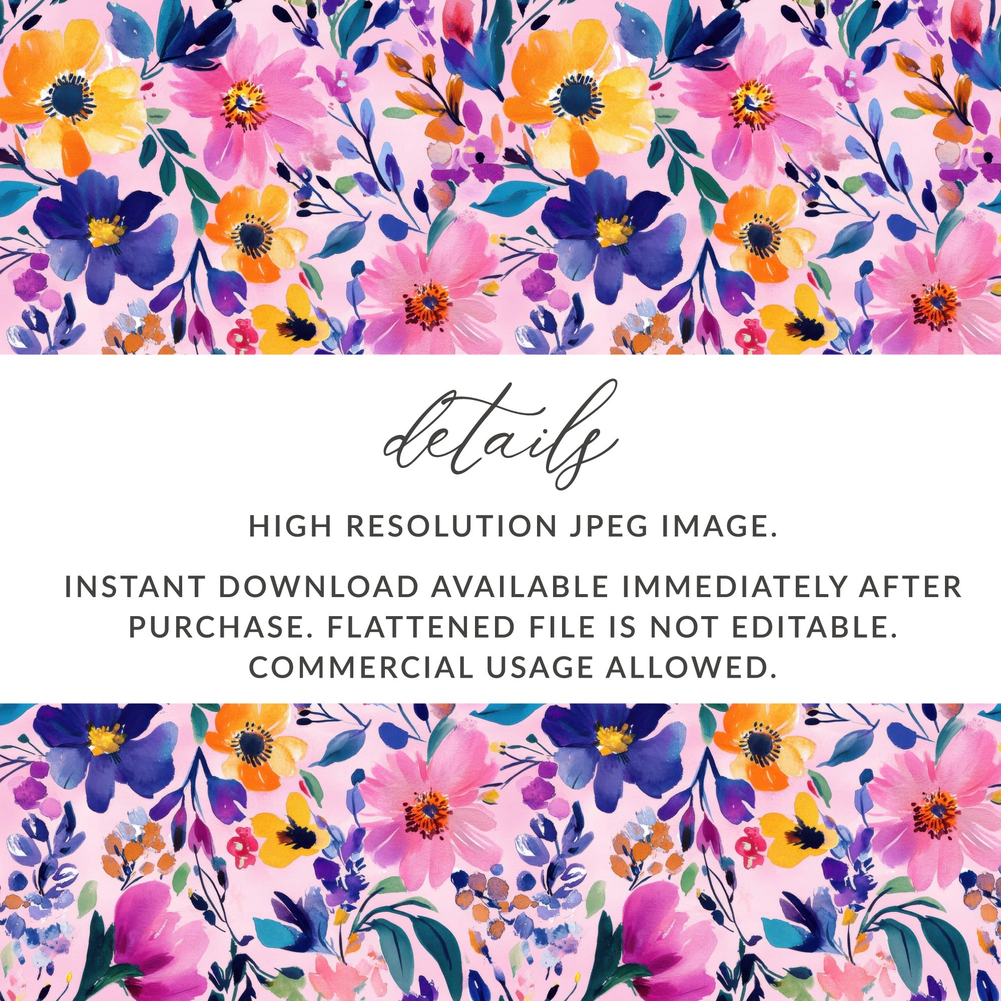 Colorful Floral High Resolution JPEG Image for Download