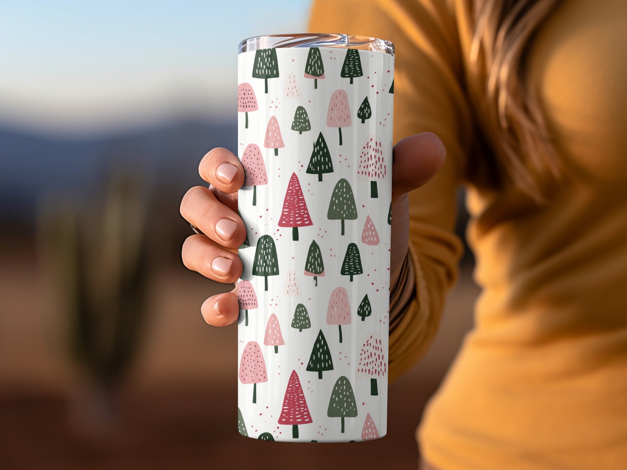 Colorful Forest Patterned Insulated Tumbler Product