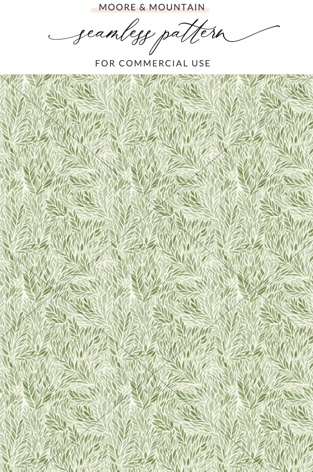 Seamless Green Leaf Pattern for Commercial Use