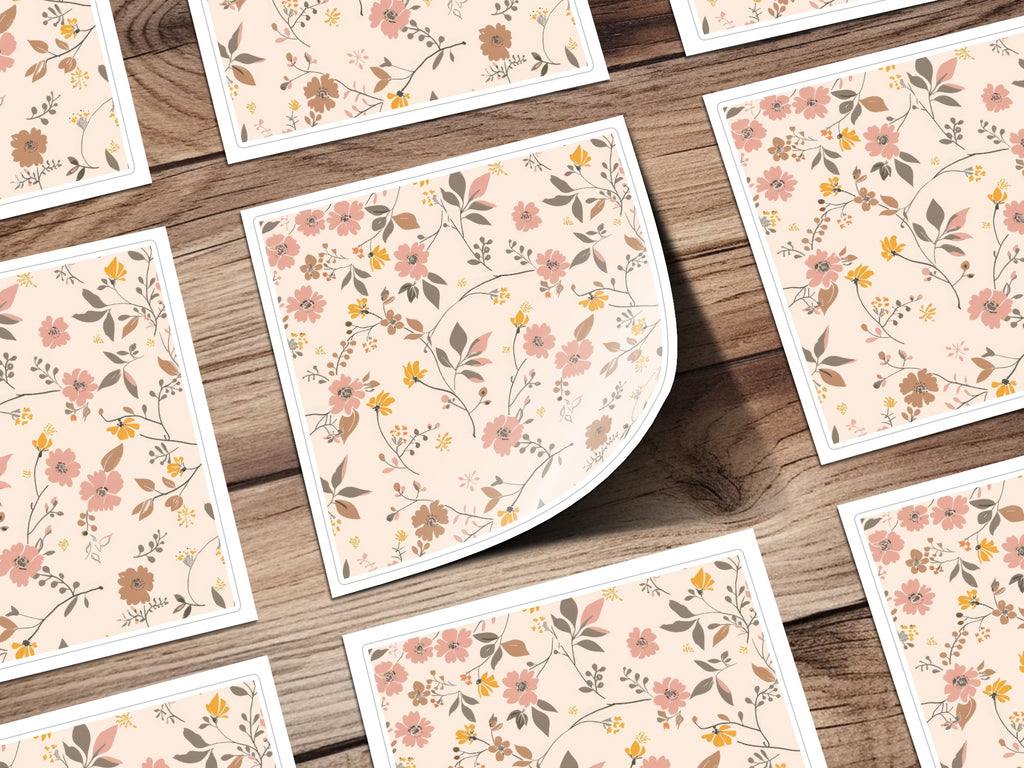 Floral Pattern Design with Pink and Yellow Flowers Product