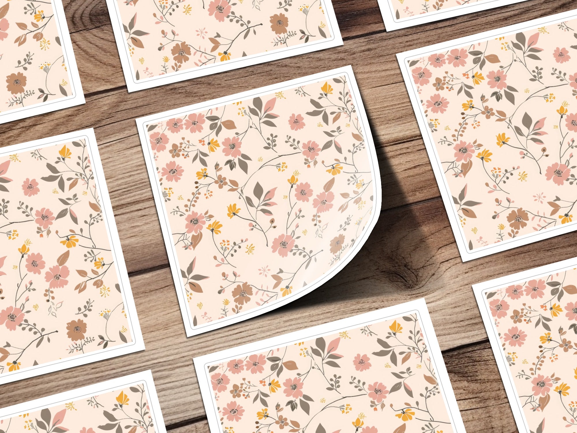 Floral Pattern Design with Pink and Yellow Flowers Product