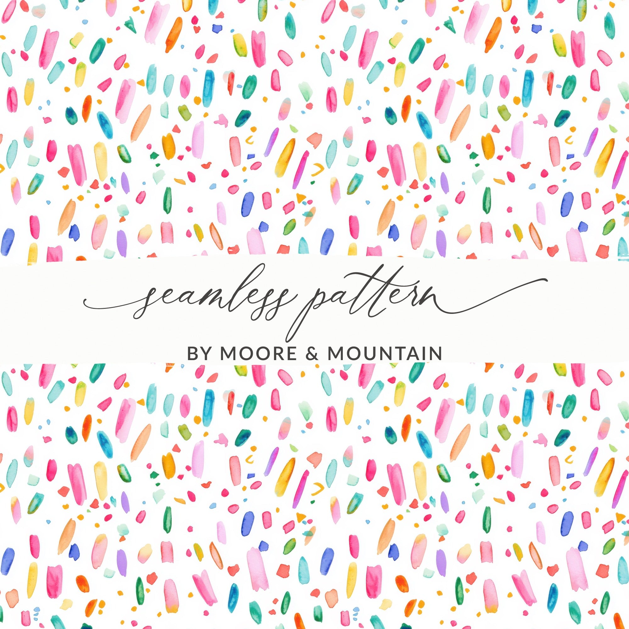 Vibrant Colorful Confetti Design Seamless Pattern