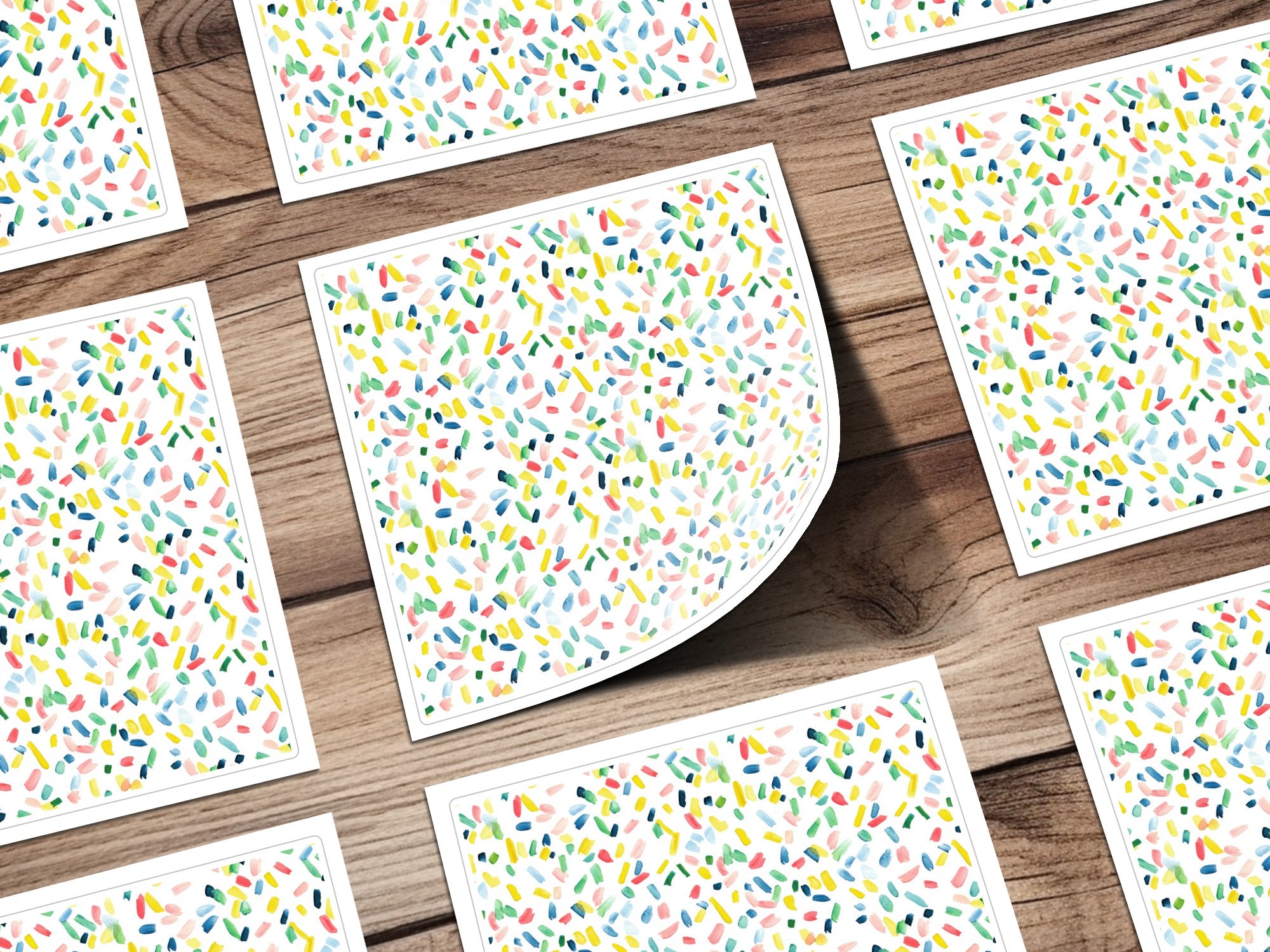 Colorful Confetti Pattern Print for Home Decor Product