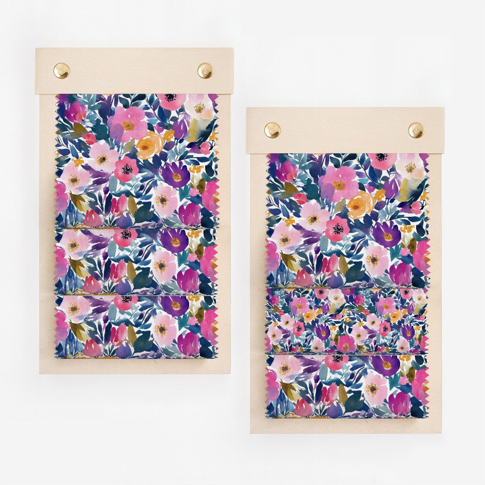 Vibrant Floral Patterned Fabric Samples for Home Decor