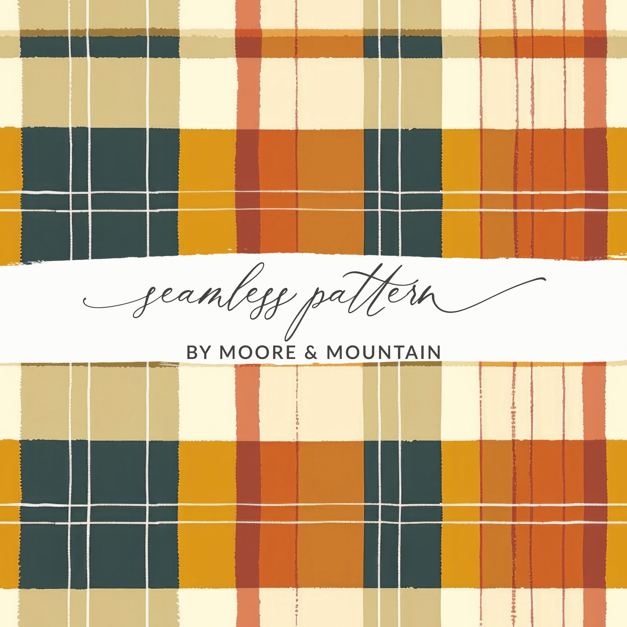 Autumn Plaid Seamless Pattern By Moore & Mountain