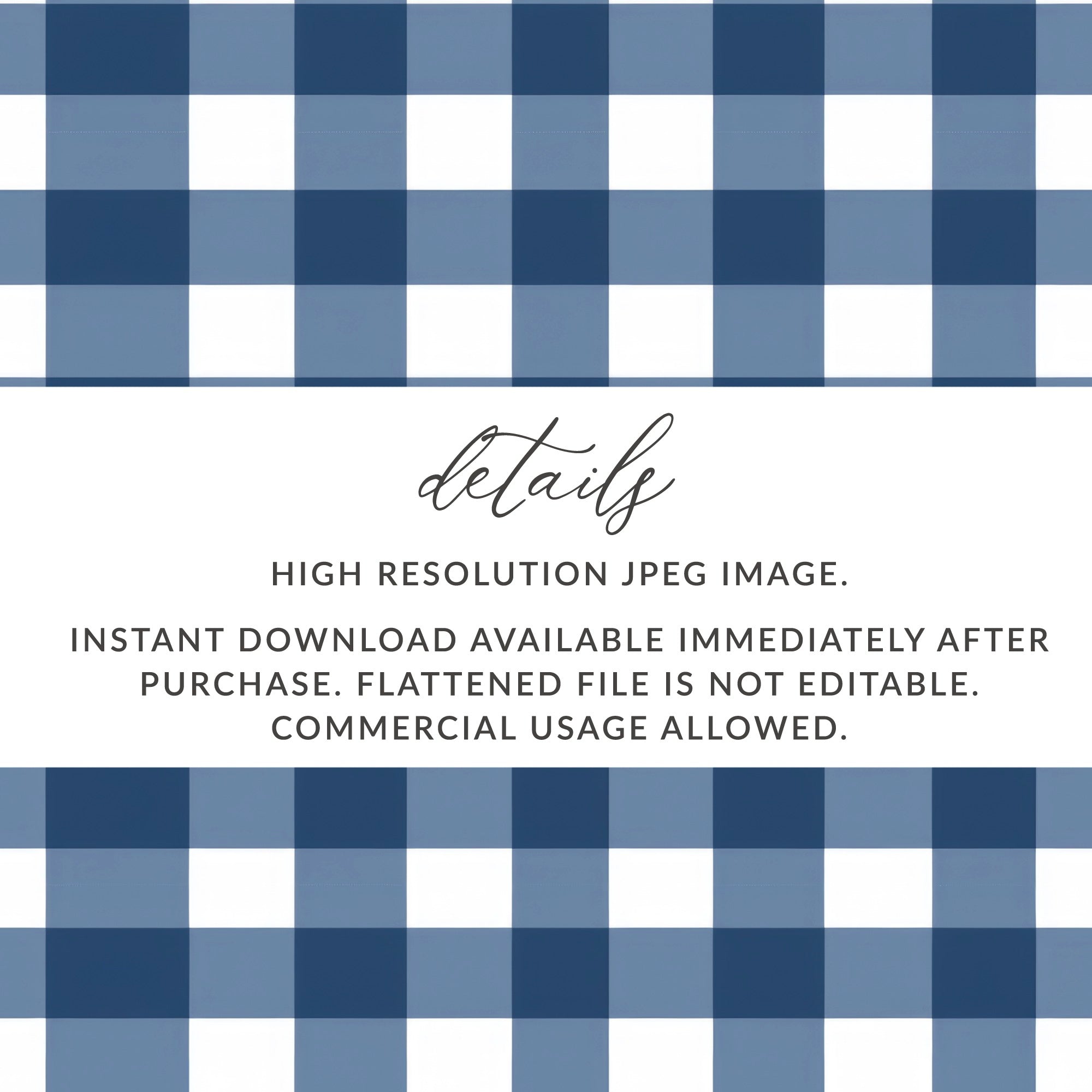 Blue Gingham High Resolution JPEG Image Download