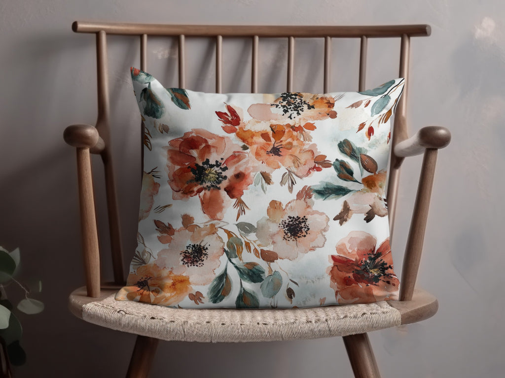 Elegant Floral Pattern Decorative Throw Pillow