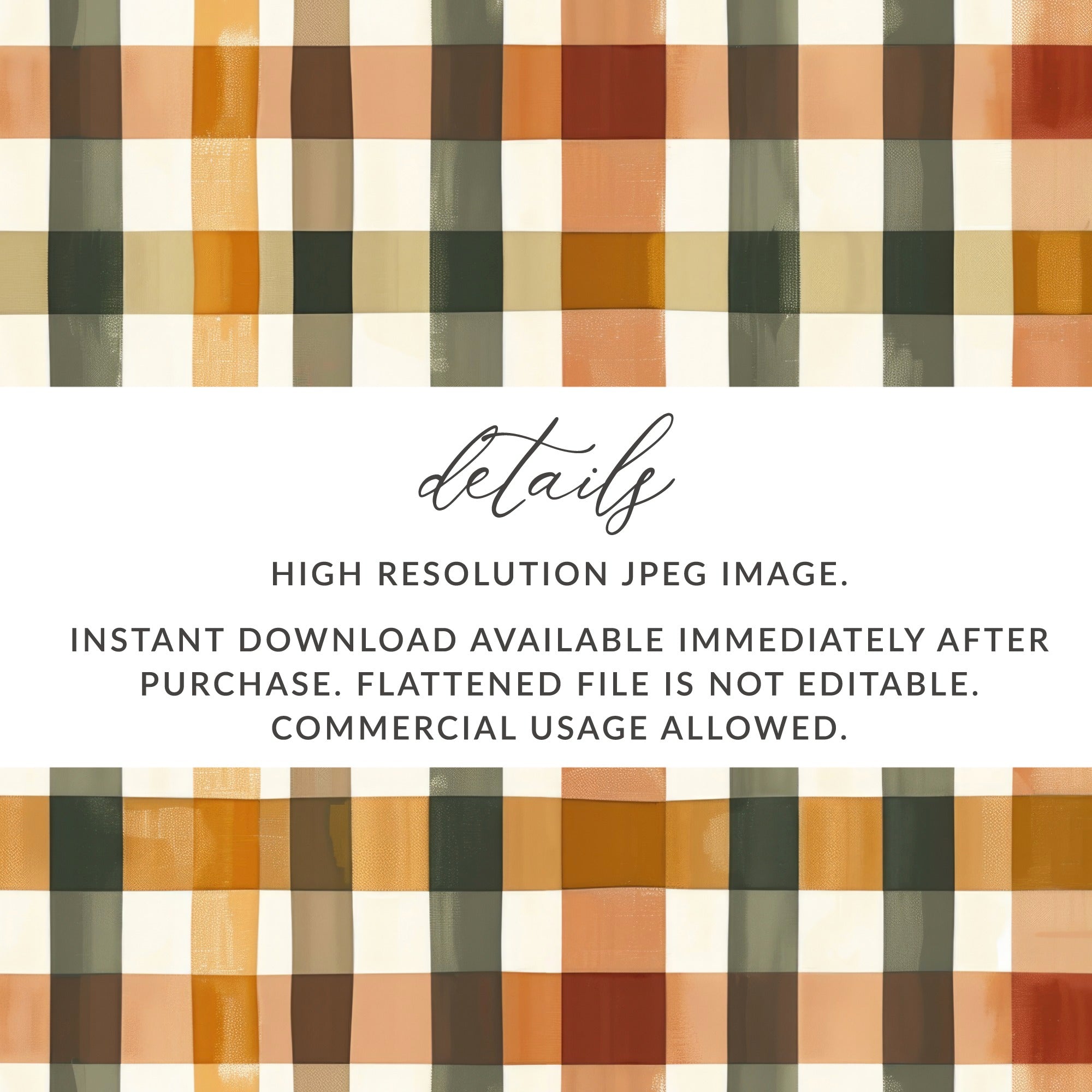 High Resolution Plaid Pattern Instant Download JPEG Image