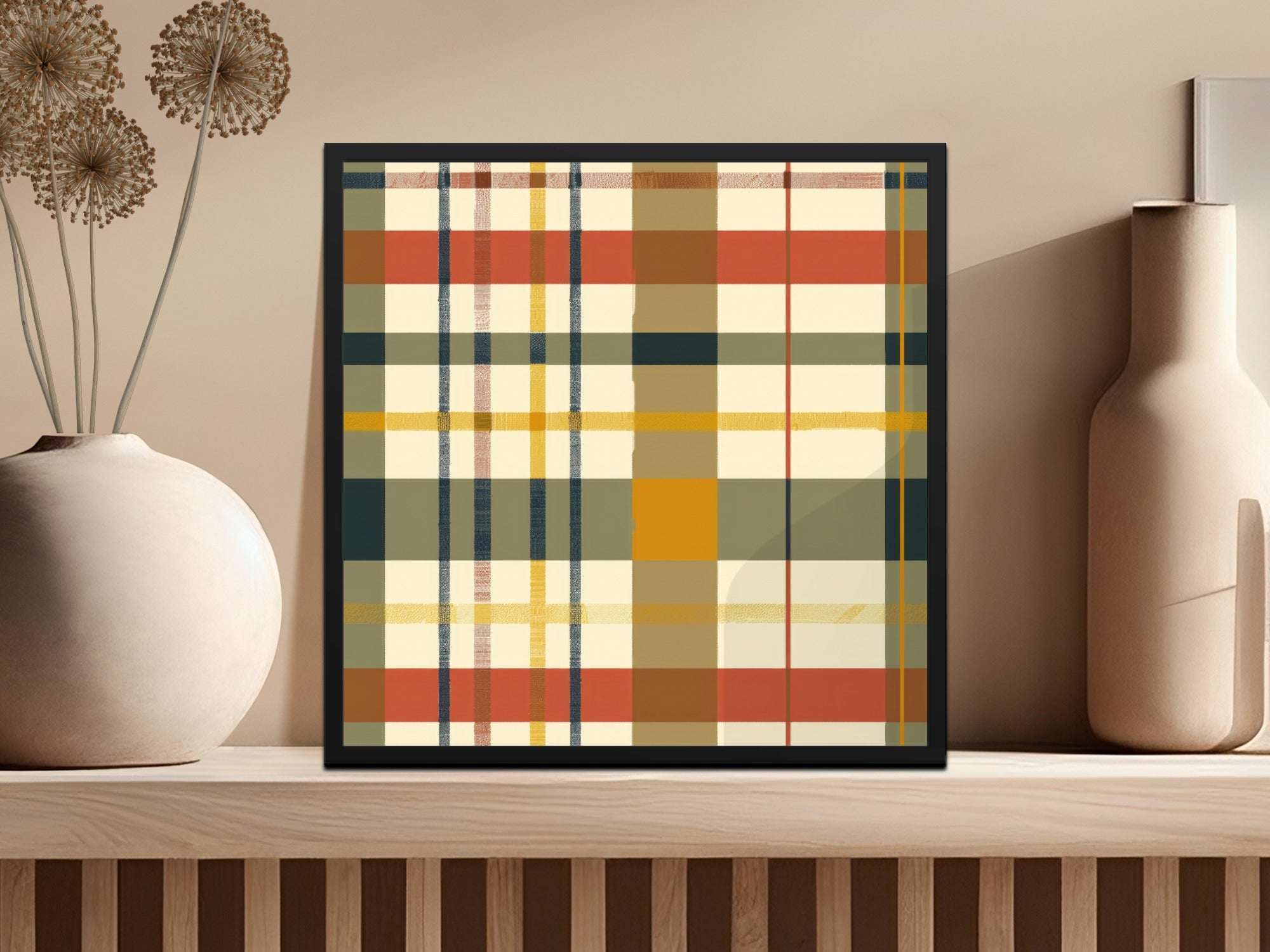 Modern Colorful Plaid Pattern Artwork Wall Decor Product