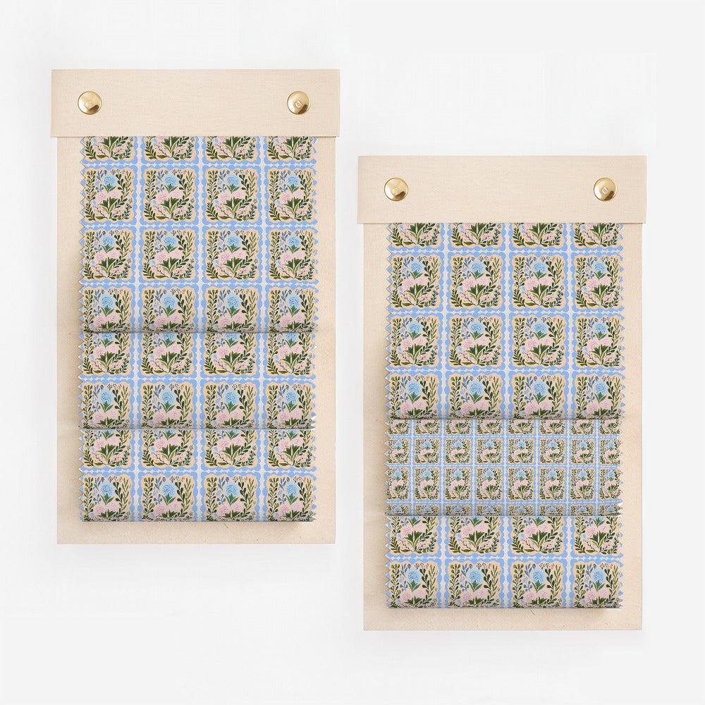 Gentle Blue Pink Floral Botanical Square Pattern Swatch product type