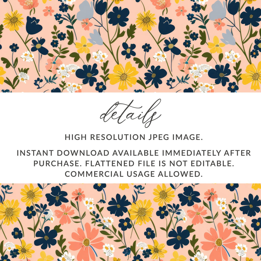 High Resolution Floral Pattern Instant Download