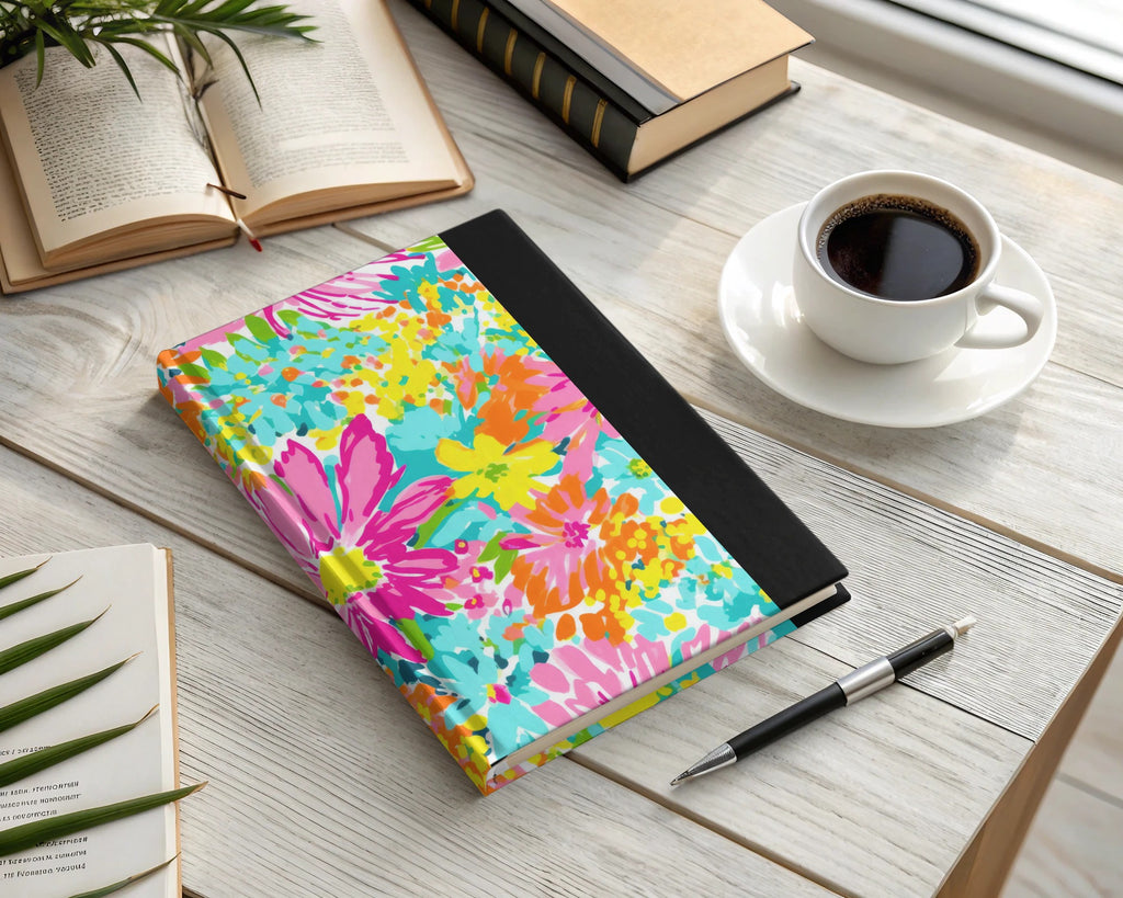 Bright Floral Print Notebook for Creative Writing