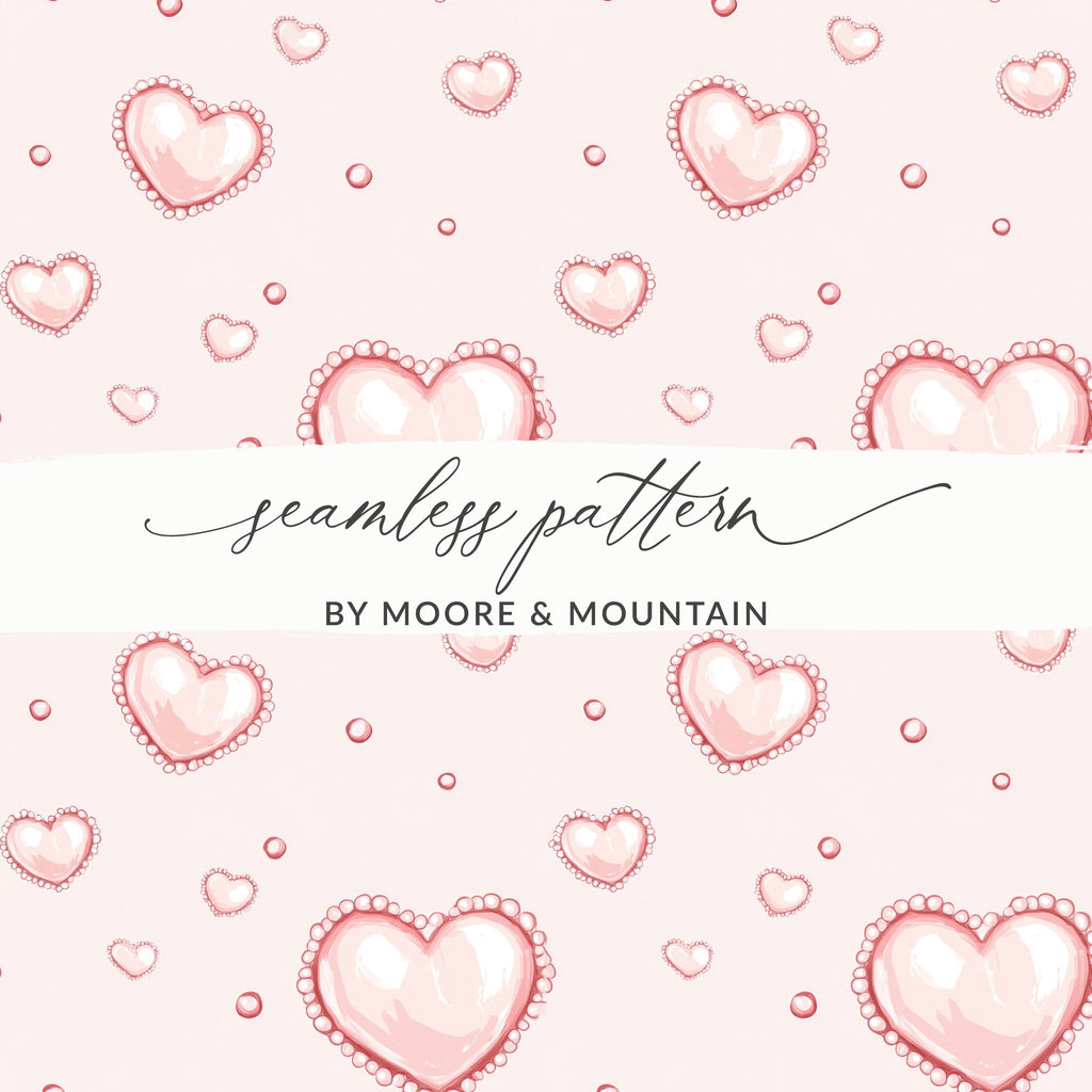 Seamless Pink Heart Pattern by Moore & Mountain product