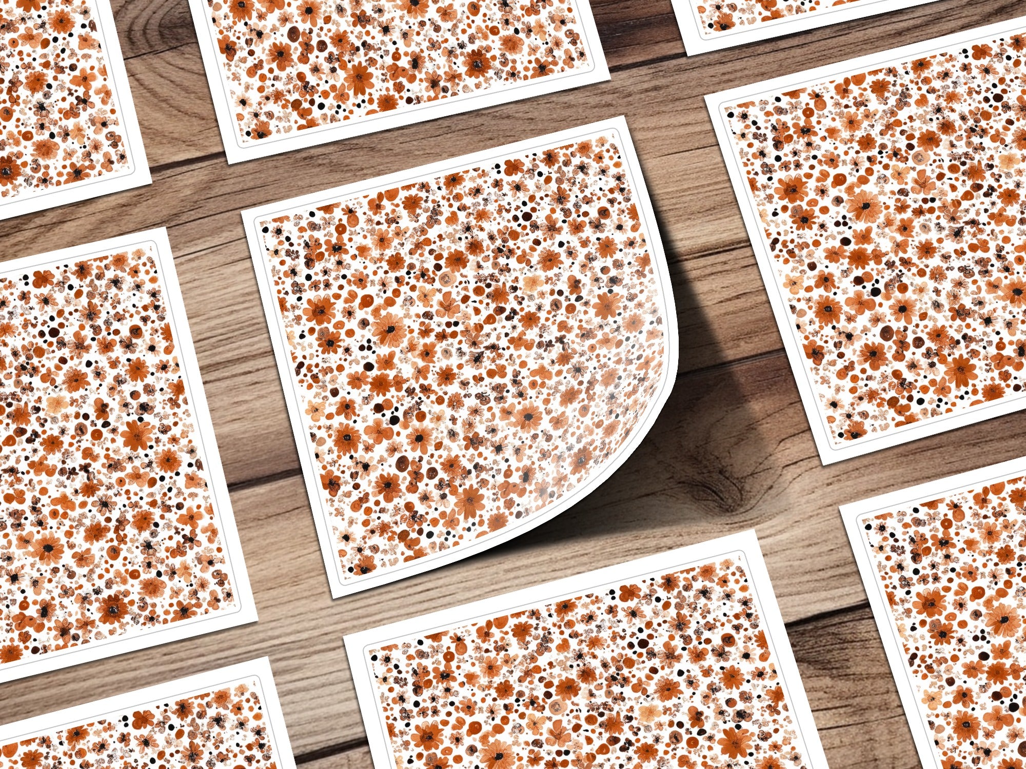 Floral Patterned Decorative Paper Sheets Product