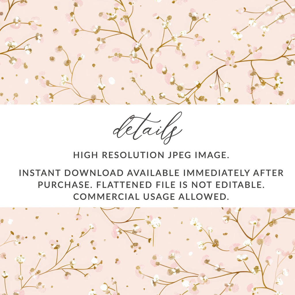 High Resolution Floral Background JPEG for Instant Download