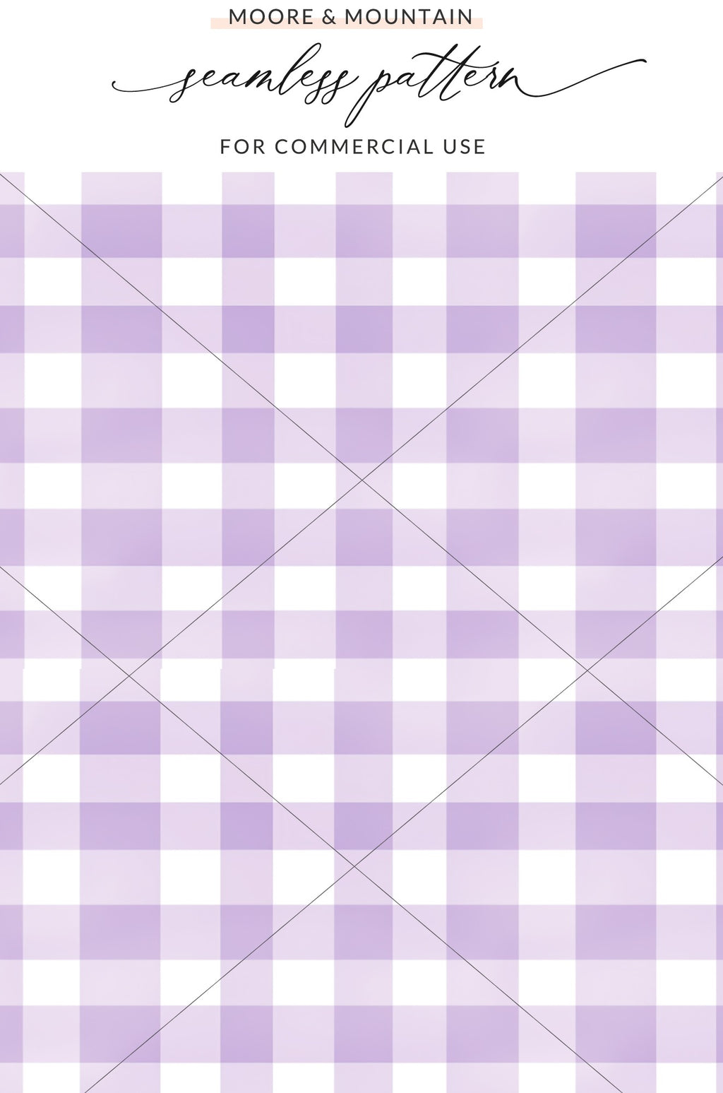 Purple and White Gingham Seamless Pattern for Commercial Use