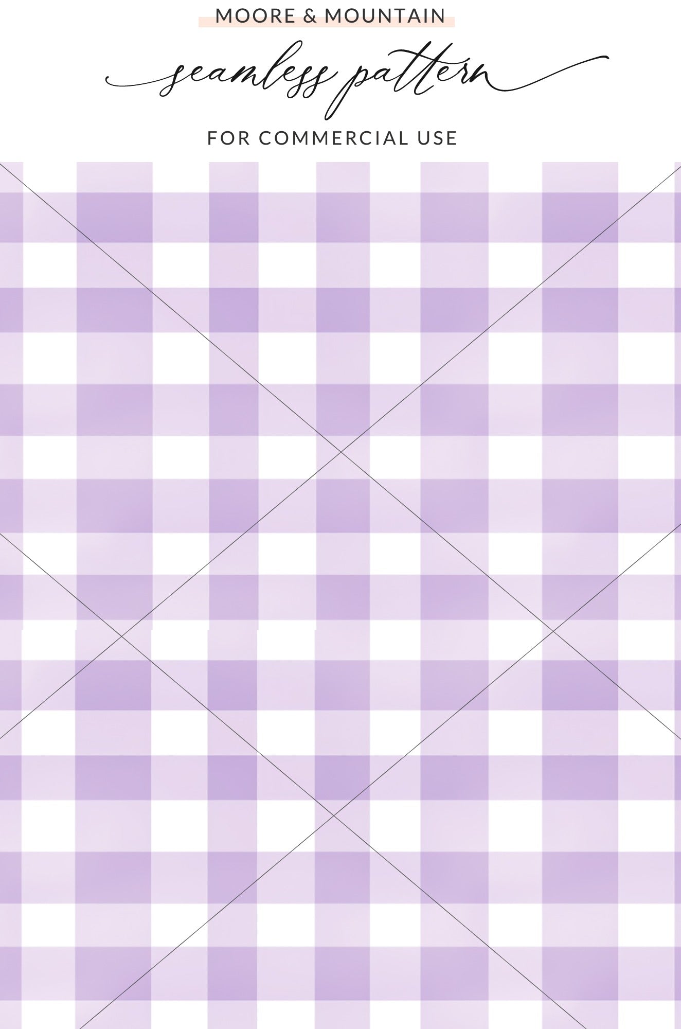 Purple and White Gingham Seamless Pattern for Commercial Use