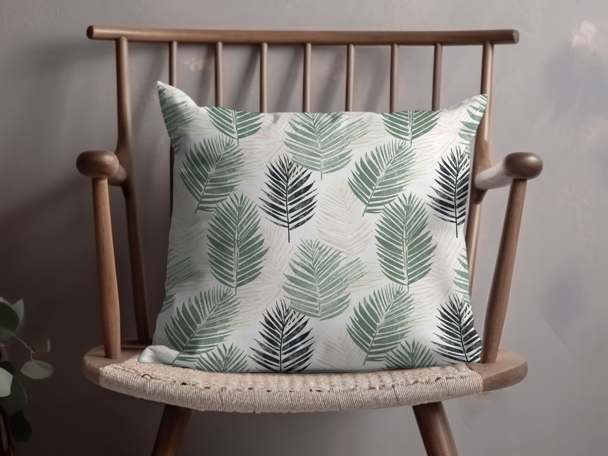 Tropical Leaf Print Cushion for Stylish Home Decor