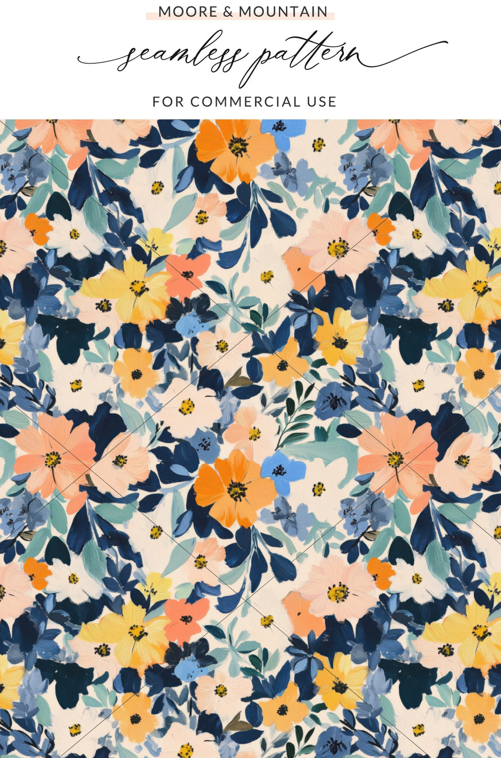 Bright Floral Seamless Pattern for Commercial Use