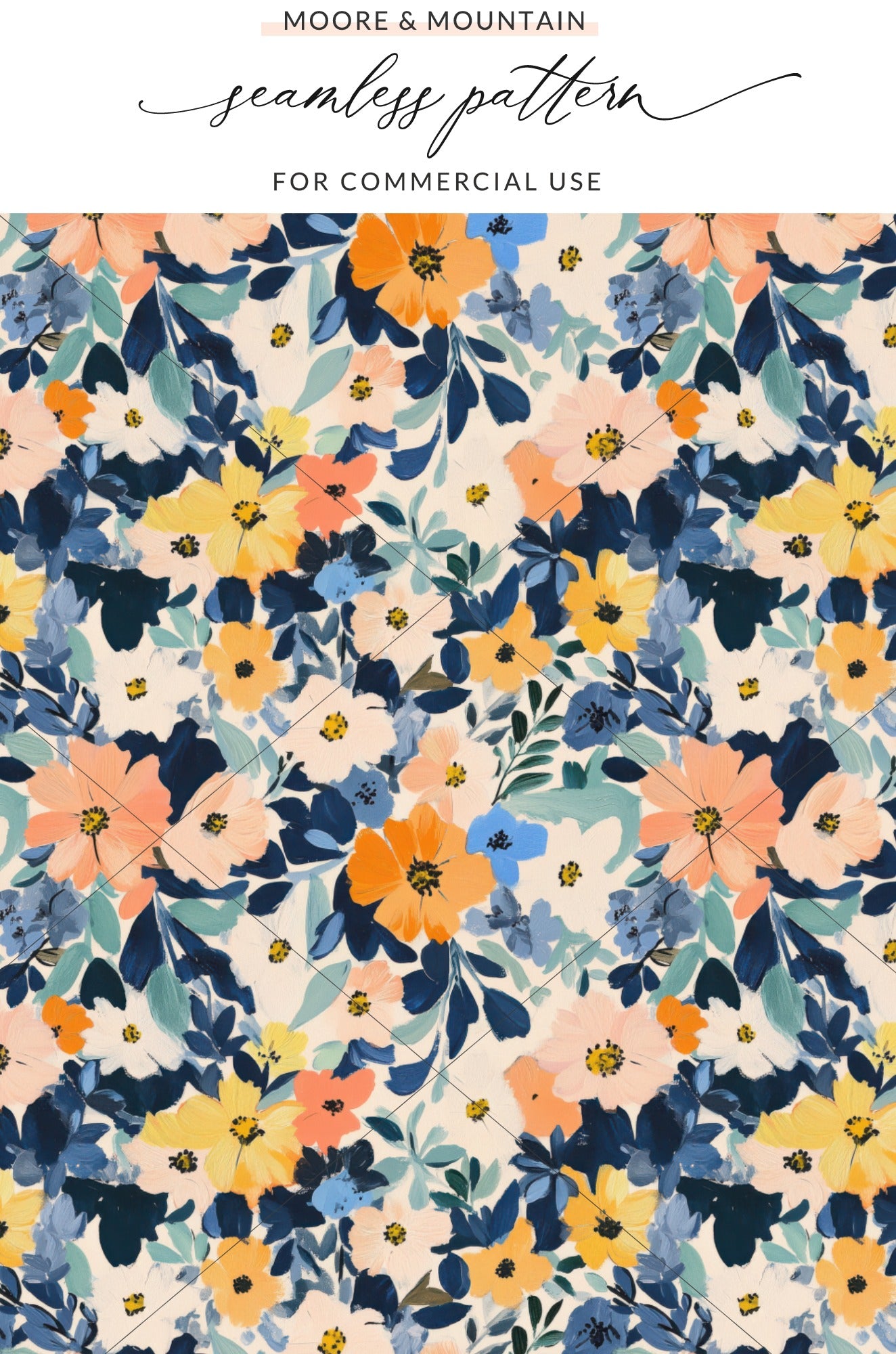Bright Floral Seamless Pattern for Commercial Use