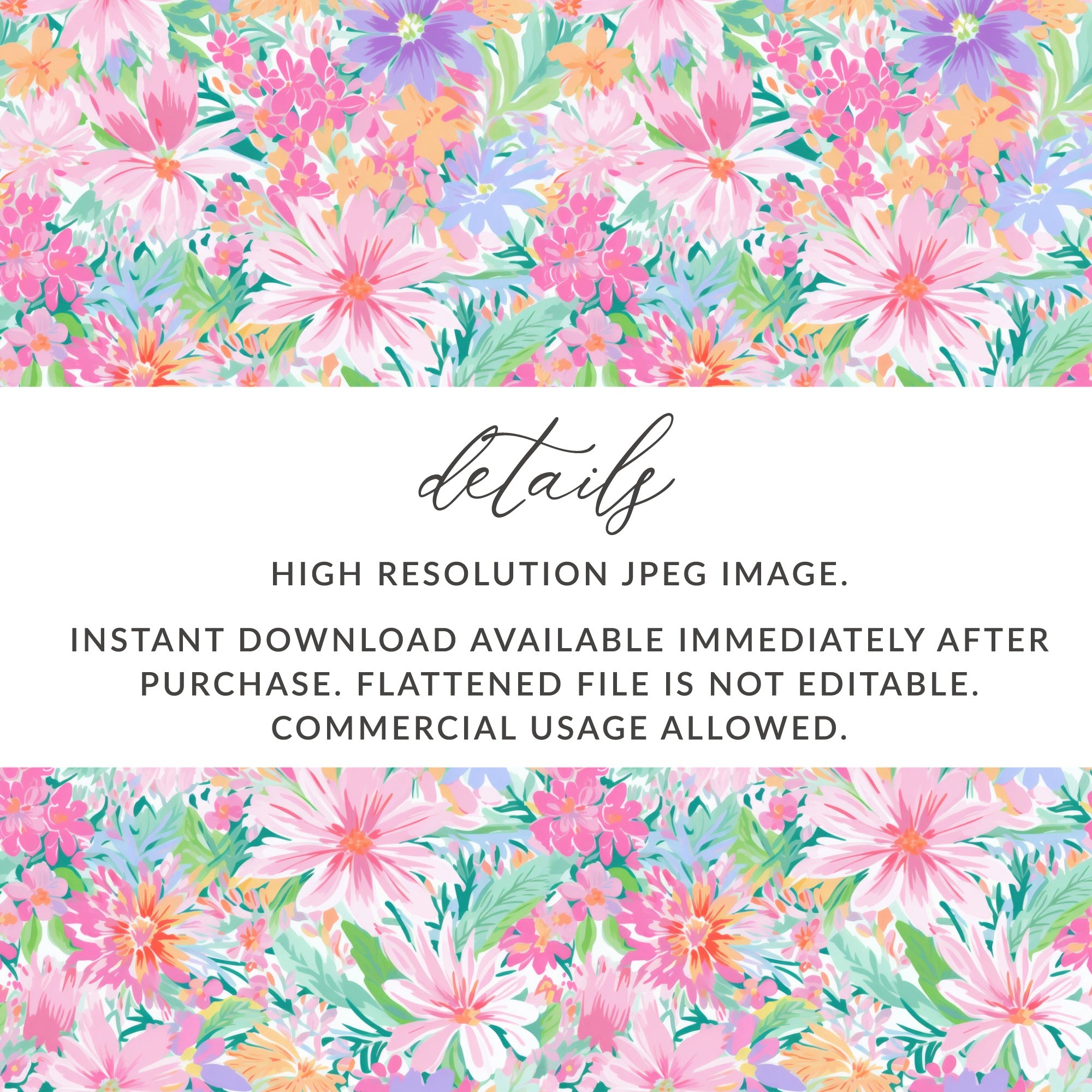 High Resolution Colorful Floral JPEG Image File