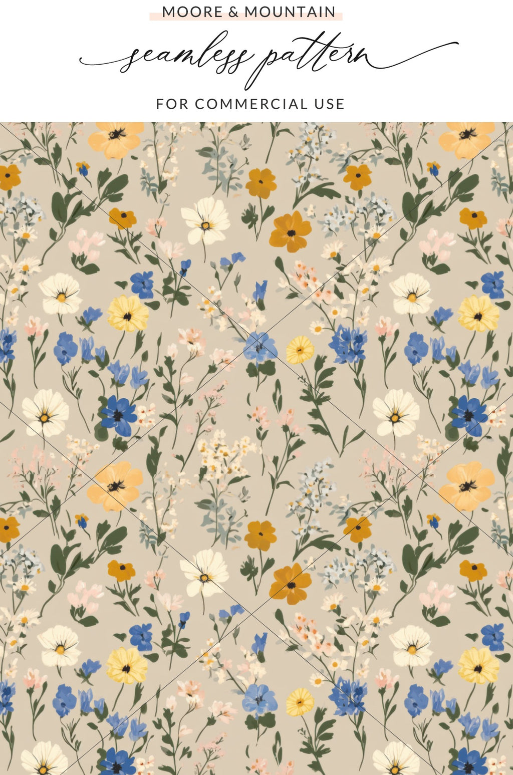 Colorful Floral Seamless Pattern for Commercial Use