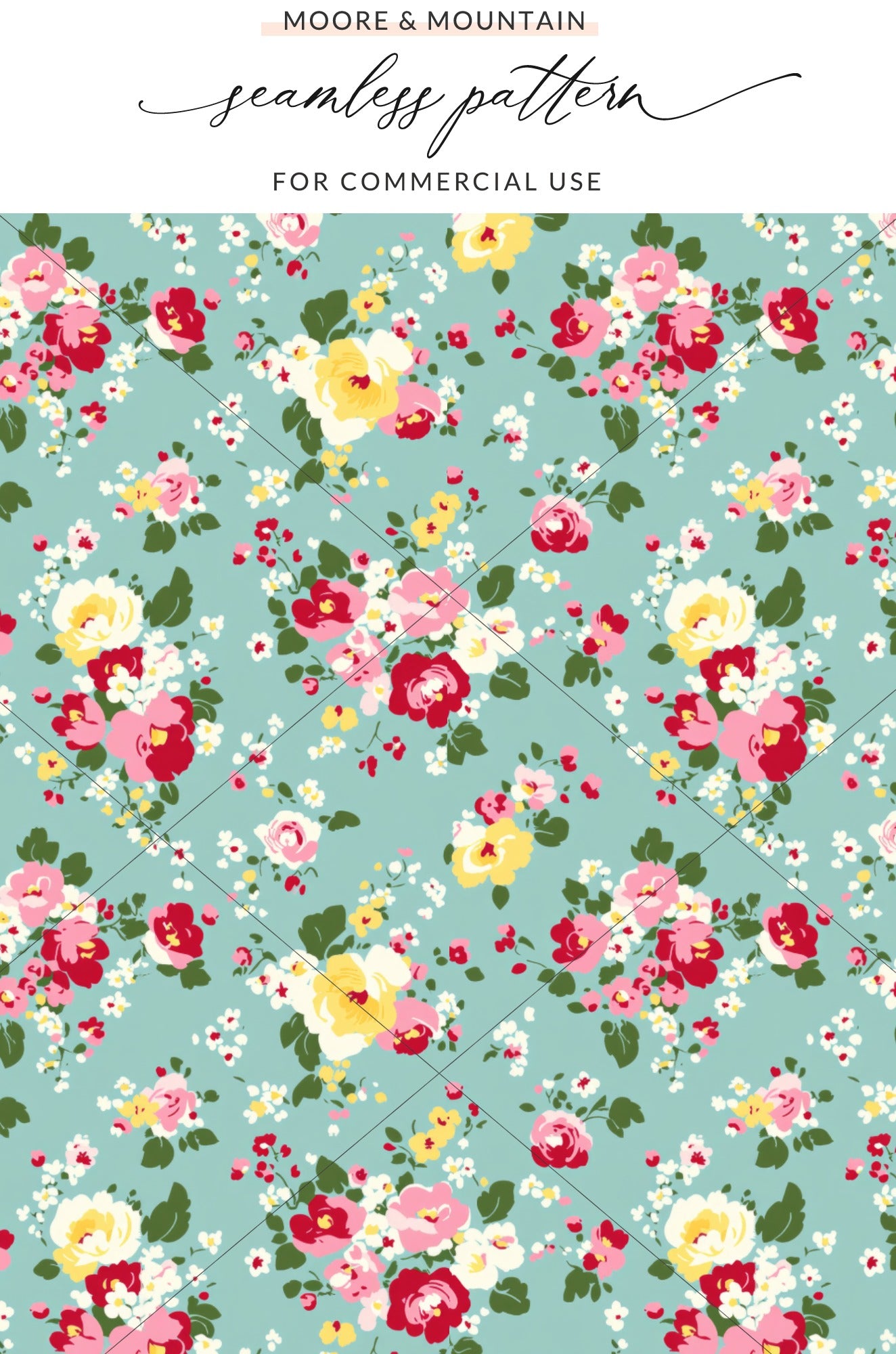 Floral Seamless Pattern for Commercial Use Product