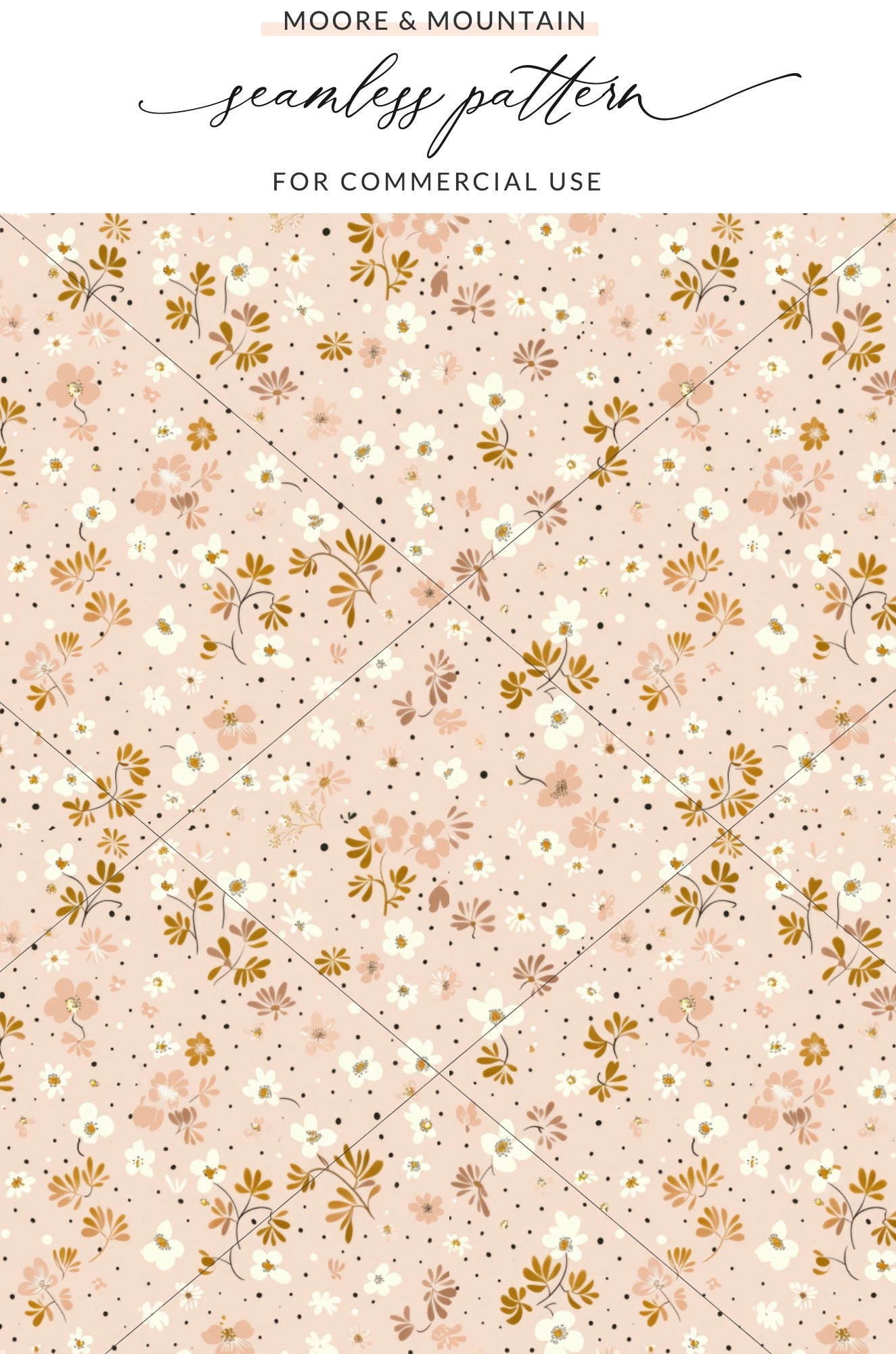 Beautiful Floral Seamless Pattern for Commercial Use