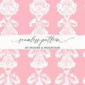 Pink And White Seamless Pattern By Moore & Mountain Print