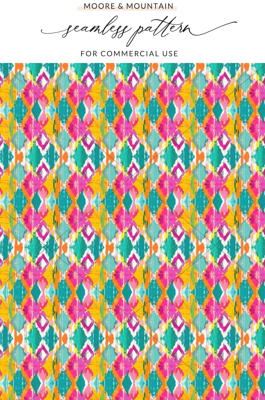 Vibrant Geometric Seamless Pattern for Commercial Use