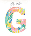 Floral letter G clip art by Moore & Mountain.