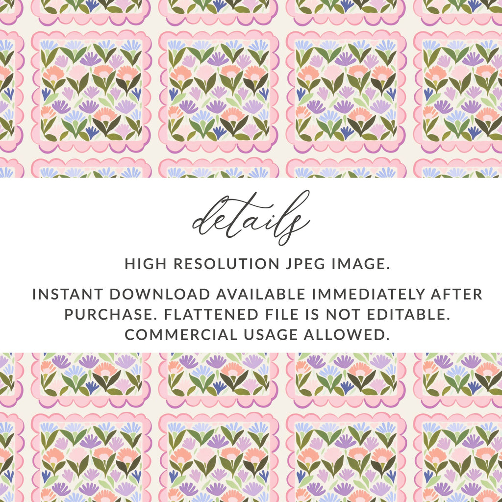 Colorful Floral Pattern High Resolution JPEG Image Download