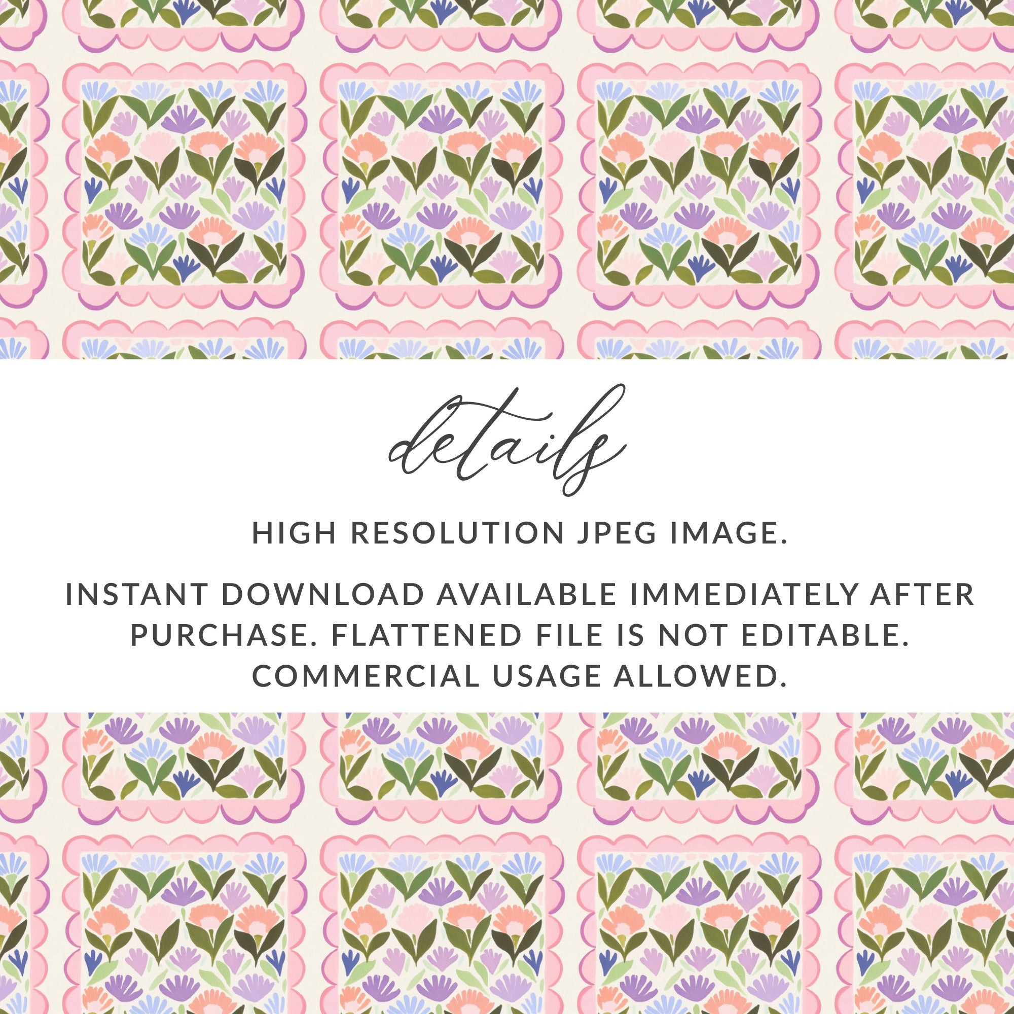 Colorful Floral Pattern High Resolution JPEG Image Download