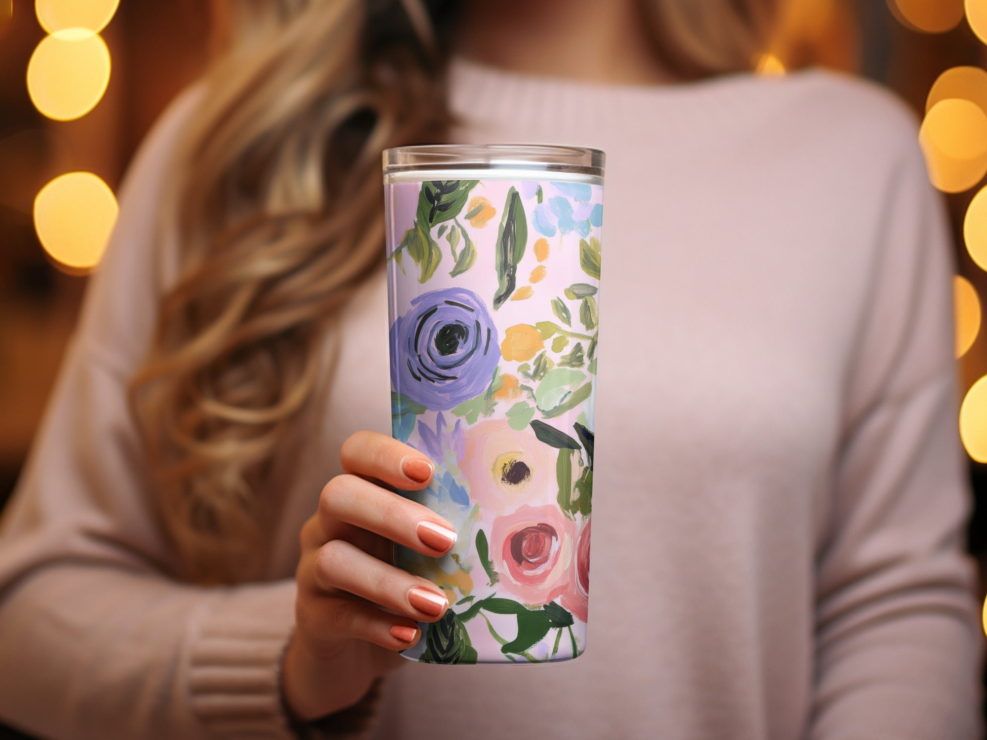 Pink Seamless Pattern, Modern Gouache Painted Floral Digital Paper, Abstract Floral Print, Roses Digital Product, Flower Fabric Design