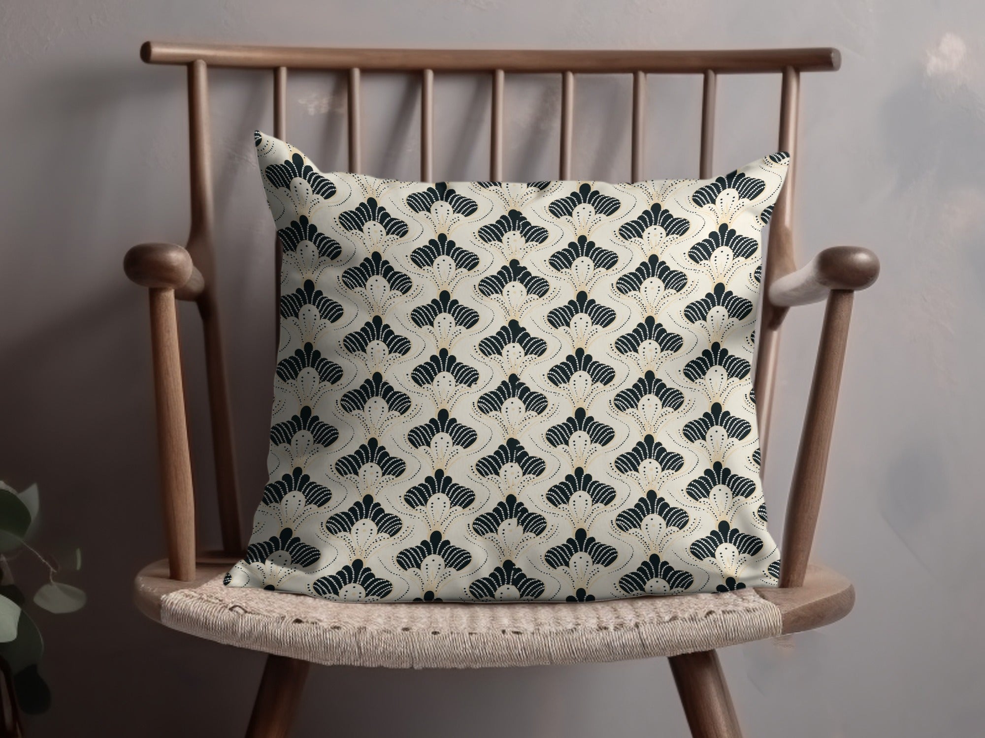 Elegant Patterned Throw Pillow for Living Room Decor