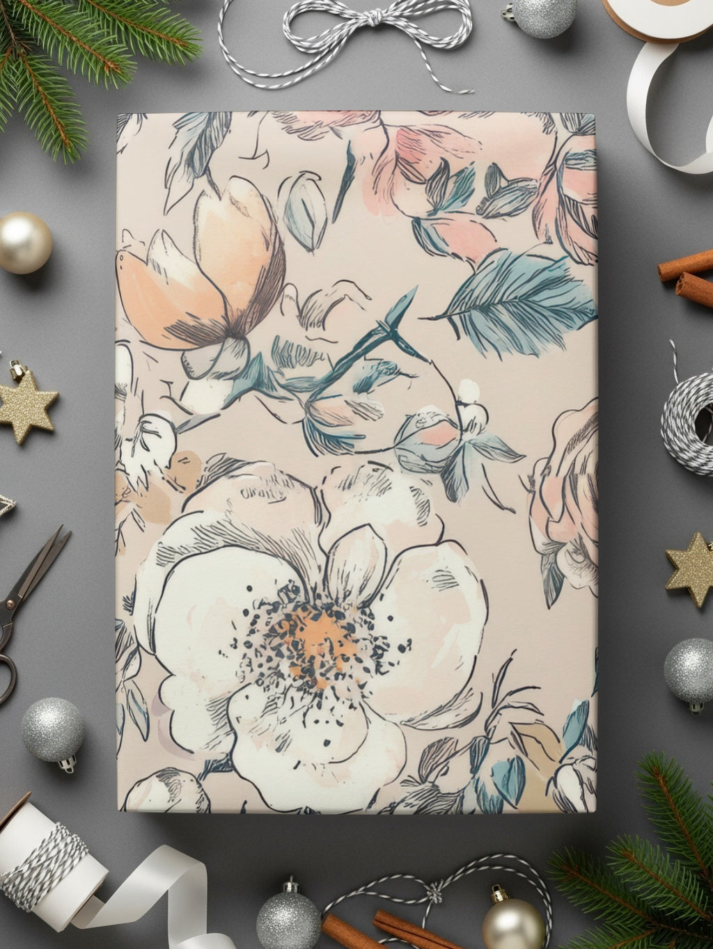 Floral Decorative Wrapping Paper for Special Ocassions