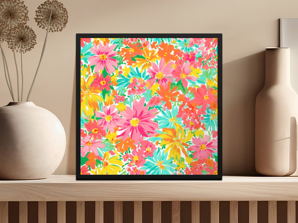 Vibrant Floral Art Print for Modern Home Decor
