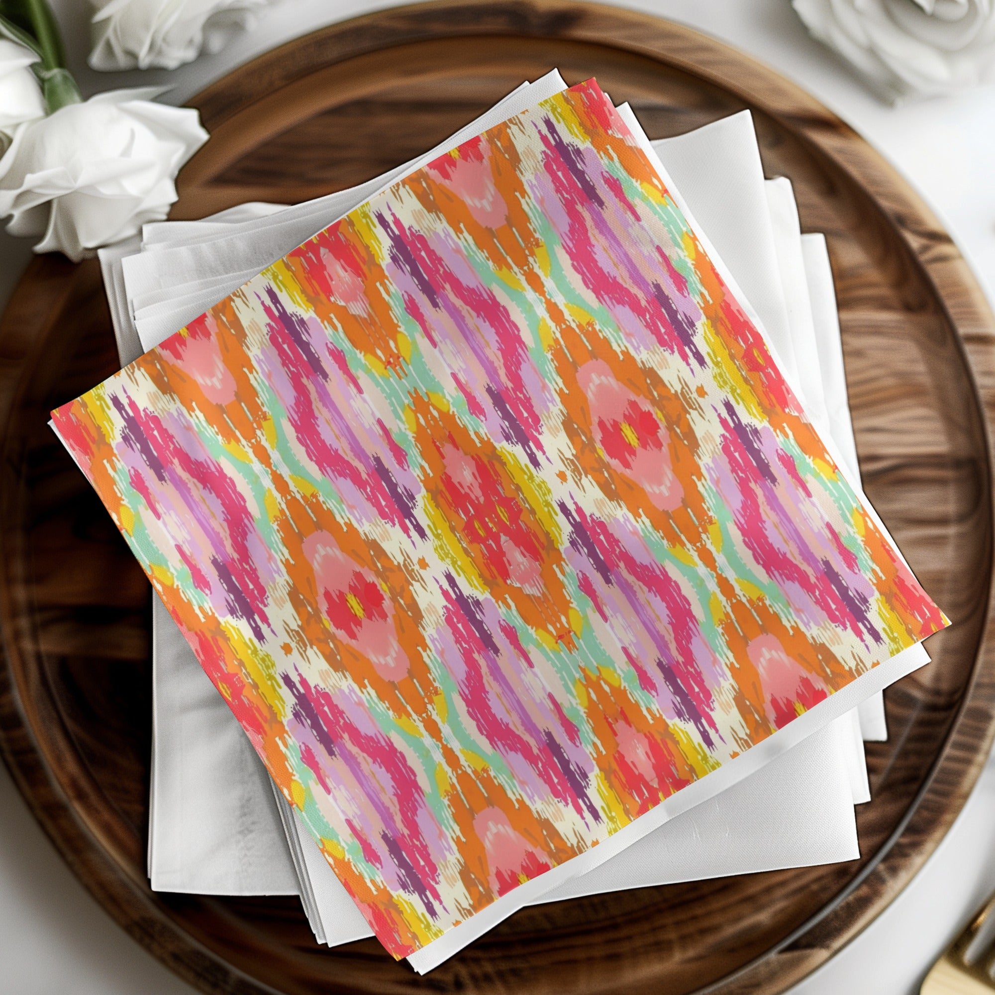 Vibrant Multicolor Abstract Pattern Cloth Napkin Product